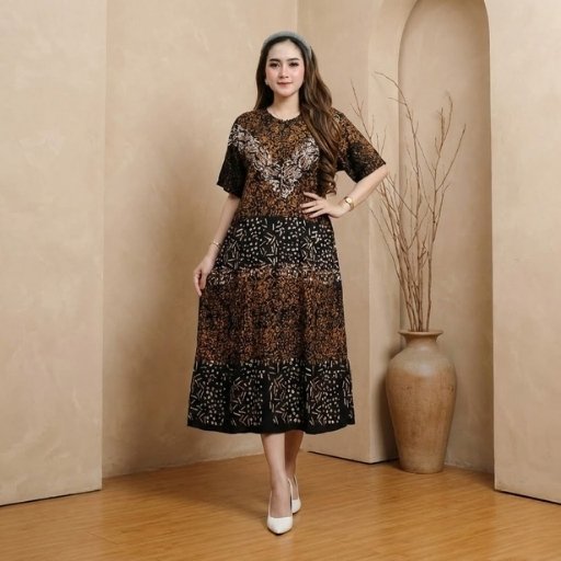 Daster Rayon Mutiara Premium Coklat